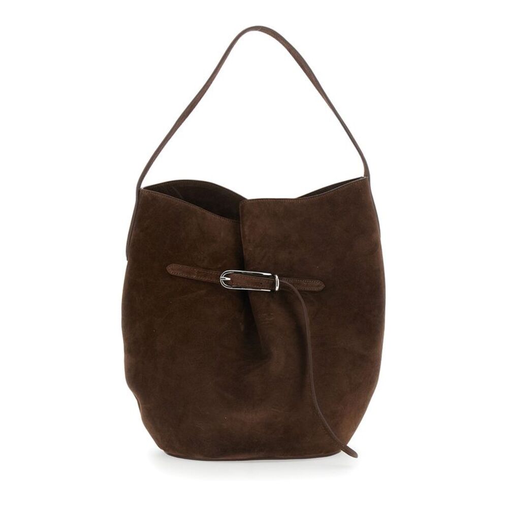 Liffner Women Brown Crossbody Bag With Adjustable Strap In Suede For Women